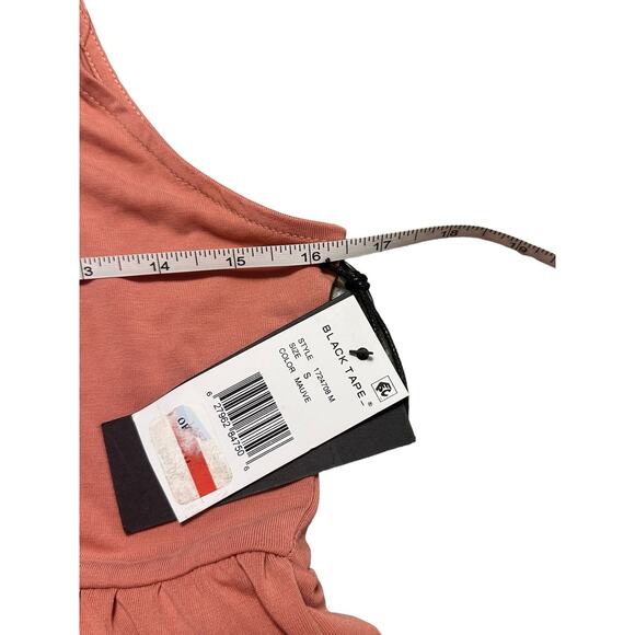 Black Tape Tank Top Mauve Tie in Back Size Small - Picture 6 of 7